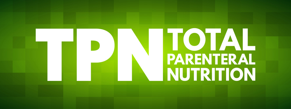 total parenteral nutrition vector on green background
