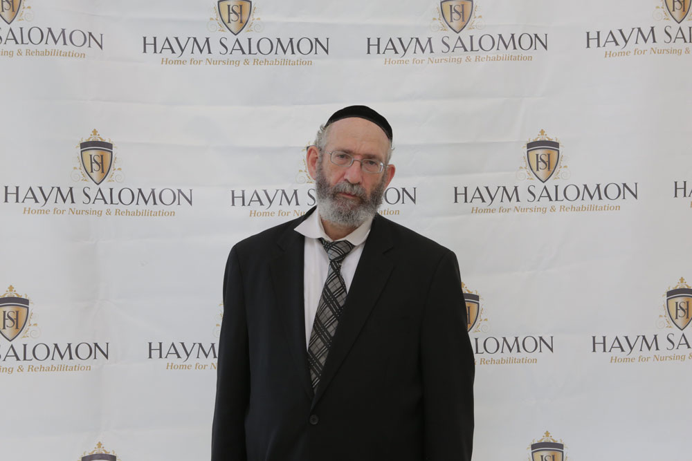 Spiritual and Religious man portrait on Haym Salomon Home background